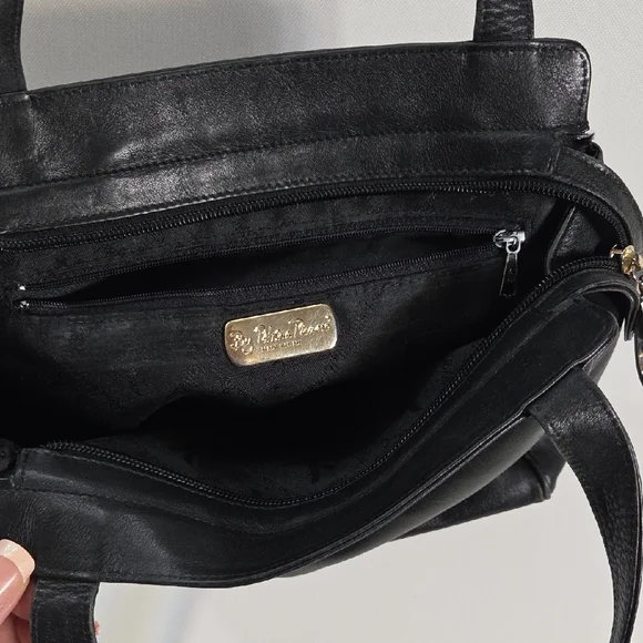 Paloma Picasso Black Shoulder Bag with Gold Logo - Picture 14 of 16